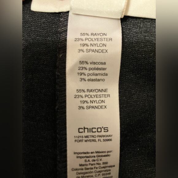 Chico’s Juliet Straight Leg Pant‎ Grey Womens size 6 Tall classic Career Pull-on - Picture 9 of 13